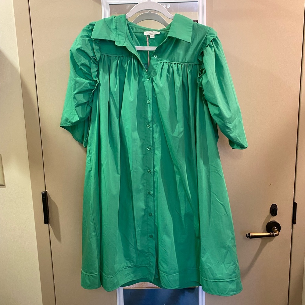 Green Button-Up Dress